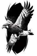 falcon diving tattoo design idea