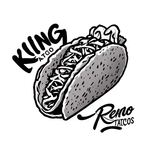 King Reno tacos tattoo design idea
