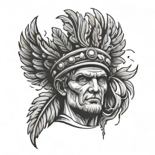 Caesar Crown tattoo design idea