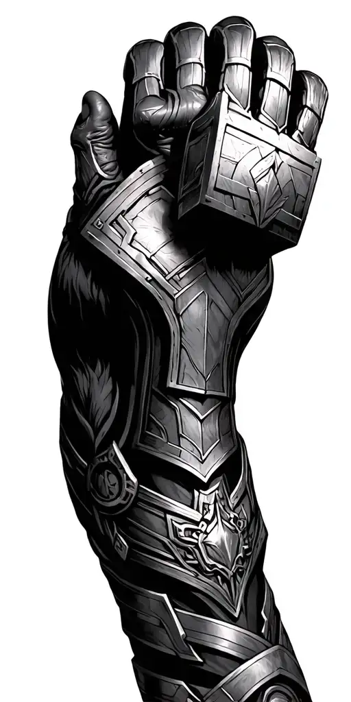 avengers sleeve including thors hammer thanos glove tattoo design idea
