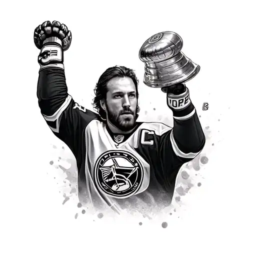 Peter Forsberg Stanley cup surrounded tattoo design idea