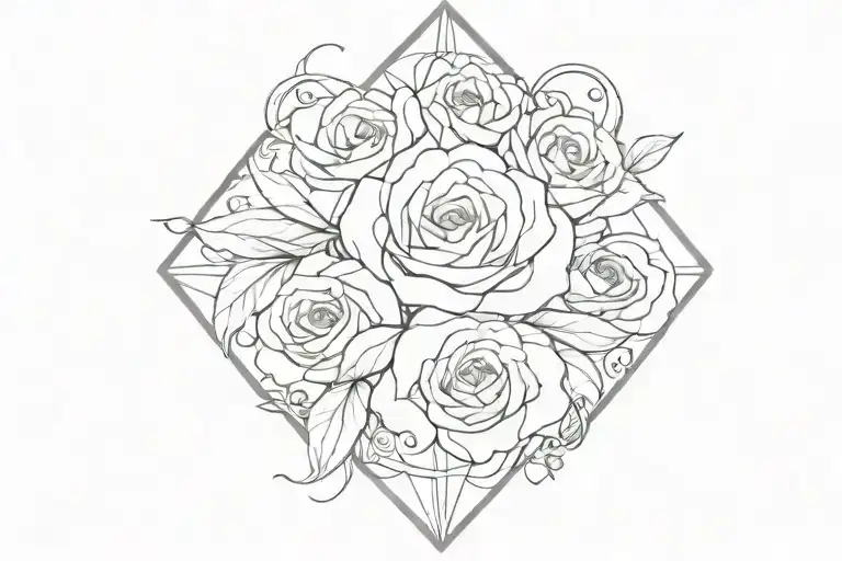 diamond script font spelling God is within her she will not be moved psalm 46:5 with two roses on the upperside of it tattoo design idea