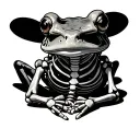 Frog Skeleton tattoo design idea