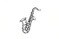 1920s jazz fused with tango in Argentina from the same era, with the saxophone as the main theme.  tattoo design idea