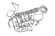 1920s jazz fused with tango in Argentina from the same era, with the saxophone as the main theme.  tattoo design idea