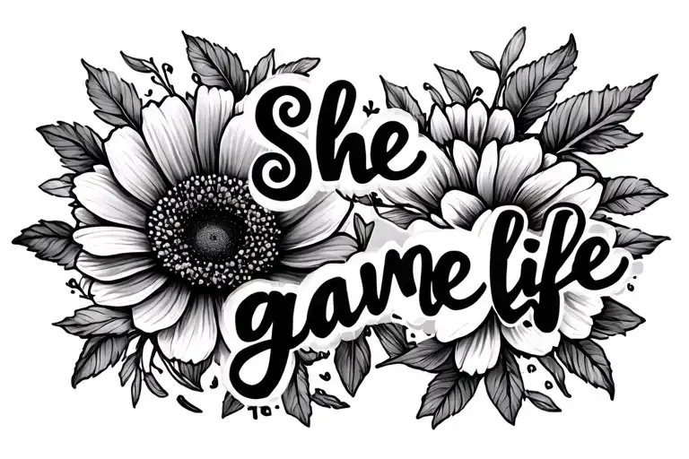 "She gave me life" september birth flower fine line tattoo tattoo design idea