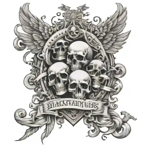 7 deadlly sins vs 7 heavenly virtues tattoo design idea