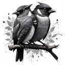 2 Robins tattoo design idea