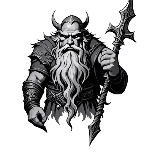 Dwarven tattoo design idea