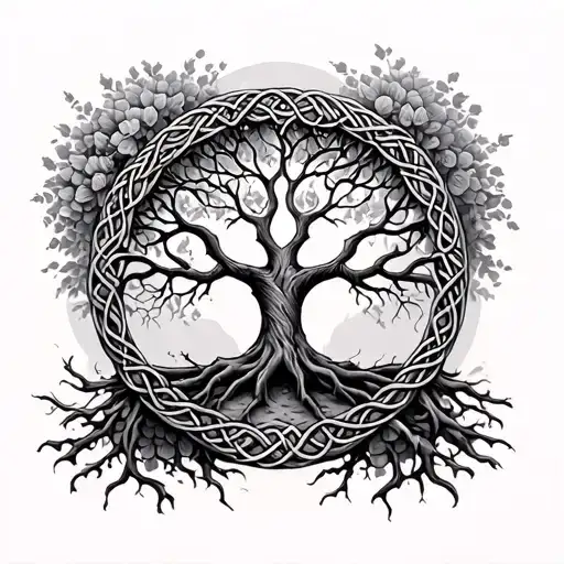 celtic tree of life tattoo design idea