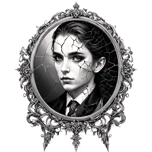 Maybe the magician finds to forgive you every broken mirror so that your reflex of hurt tattoo design idea