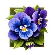 African Violet tattoo design idea