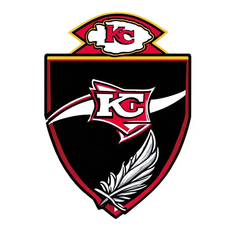 kc chiefs arrowhead nfl tattoo design idea