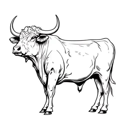 Highland Scottish Bull tattoo design idea