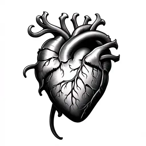 3d Heart tattoo design idea