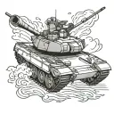 M1 Abrams tank going tattoo design idea