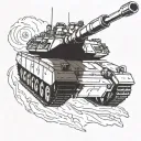 M1 Abrams tank going tattoo design idea