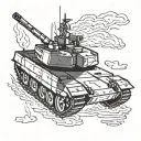 M1 Abrams tank going tattoo design idea