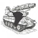 M1 Abrams tank going tattoo design idea