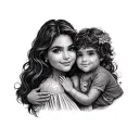 Rememberance tattoo for wife and two kids. Wife is Shelby, kids are Lilah and Lukas tattoo design idea