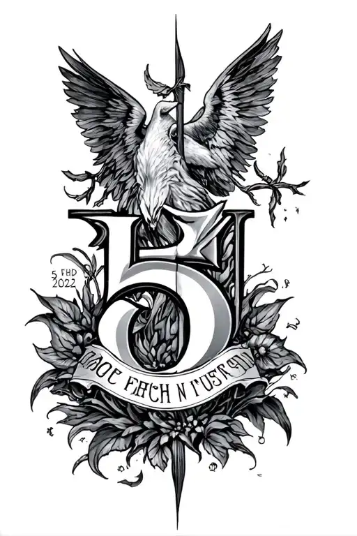 something for a friend who died on march 5 2022 in Roman numerals tattoo design idea