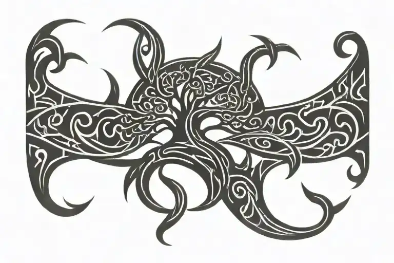 Viking Arm Ring Yggdrasil tattoo design idea