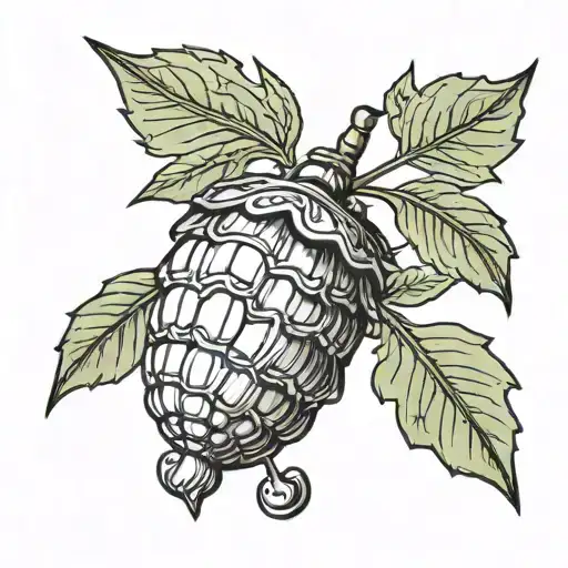 acorn tattoo design idea