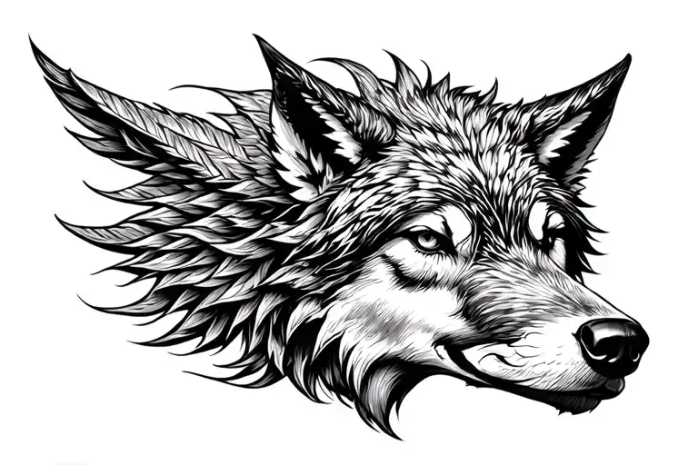Dacian wolf tattoo design idea