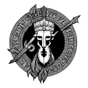 molon labe tattoo in ancient greek tattoo design idea