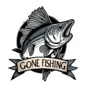 Gone Fishing tattoo design idea
