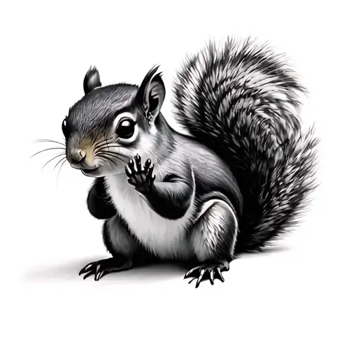 Squirrel tattoo design idea