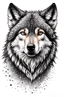 wolf looking forward tattoo design idea