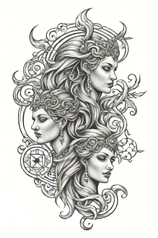leo virgo libra scorpio tattoo design idea