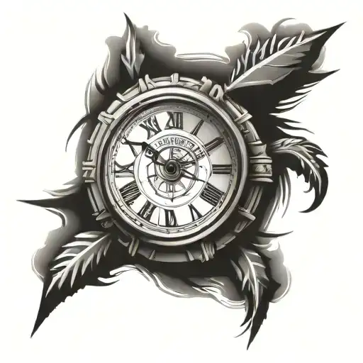 Arsenal clock face tattoo design idea