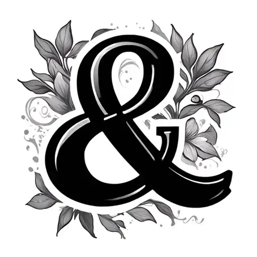 Ampersand styled tattoo design idea