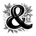 Ampersand styled tattoo design idea