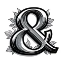 Ampersand styled tattoo design idea