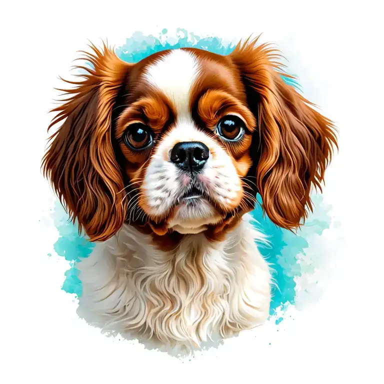 Cavalier King Charles Spaniel tattoo design idea