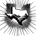 symbolic light rays and river, abstract, around the state of texas tattoo design idea