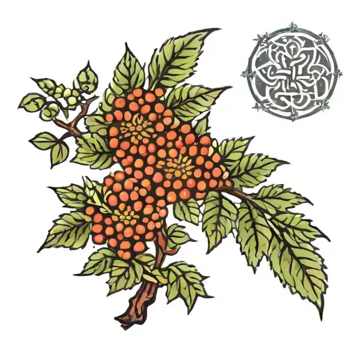 rowan celtic tree tattoo design idea