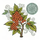 rowan celtic tree tattoo design idea