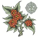 rowan celtic tree tattoo design idea