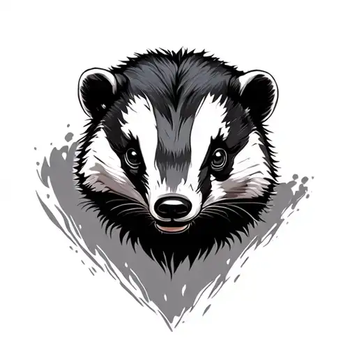 Badger tattoo design idea