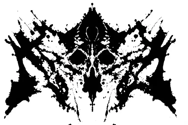 Rorschach inkblot tattoo design idea