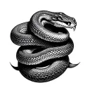 Snake Collar Bone tattoo design idea