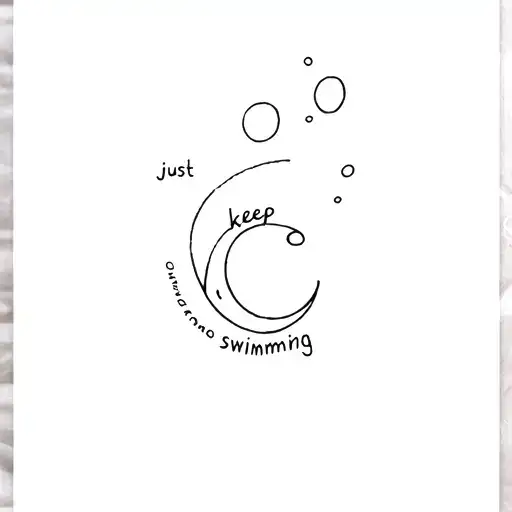 semi colon, just keep swimming, Dory tattoo design idea