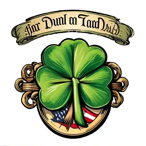 irish theme for dad memorial tattoo design idea