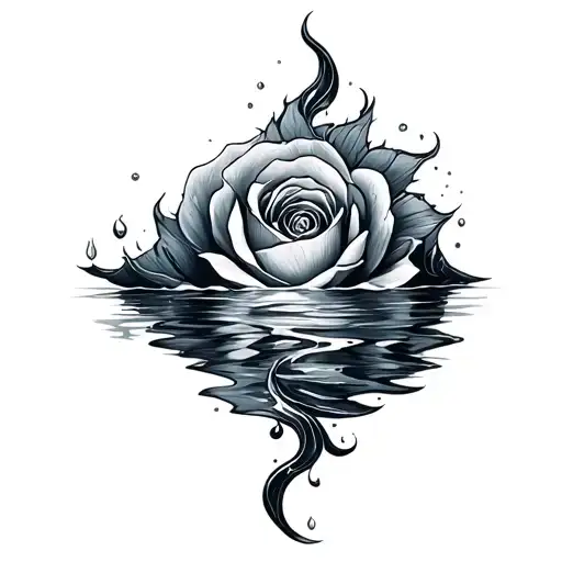Air and water elements together forever  tattoo design idea