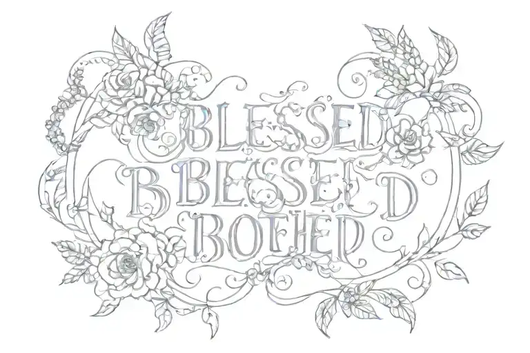 a quote for being blessed with my brother tattoo design idea