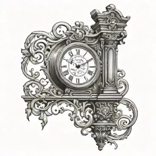 Irish drywall taper grandfather clock growing roots tattoo design idea